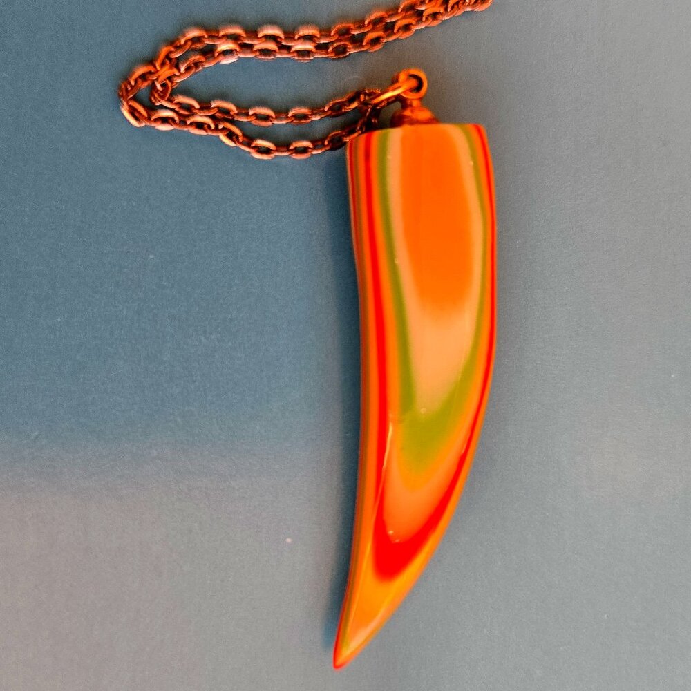 Vintage One-of-a-Kind MCM Lucky Horn Pendant Necklace
